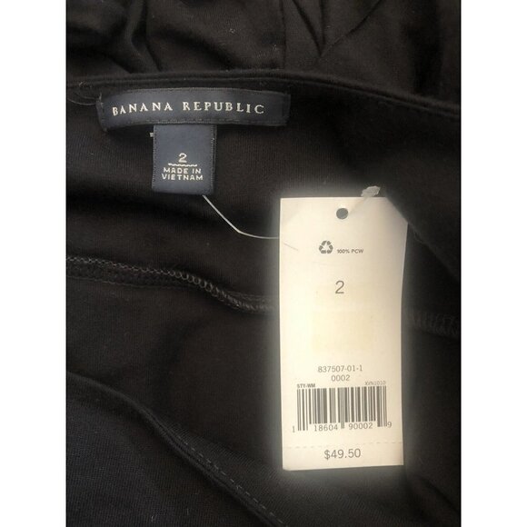 NWT Banana Republic Womens Size 2 Black Ruffled Layered Skirt Soft Modal - Picture 4 of 4